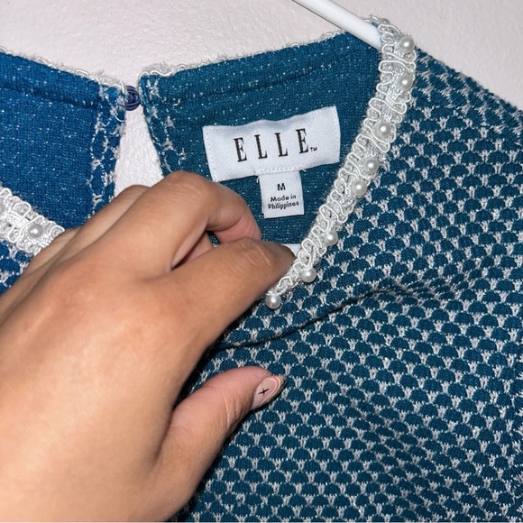 Elle Blue Boxy Blouse with Peter Pan Collar - Picture 4 of 4